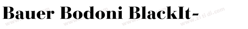 Bauer Bodoni BlackIt字体转换